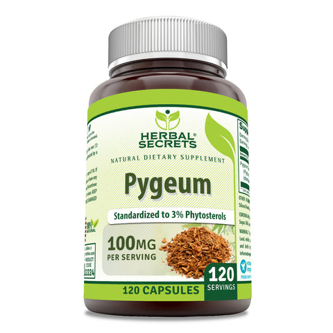 Image of Herbal Secrets Pygeum Extract | 100 Mg | 120 Capsules