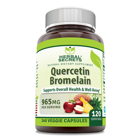 Image of Herbal Secrets Quercetin Bromelain | 965 Mg per Serving | 240 Veggie Capsules