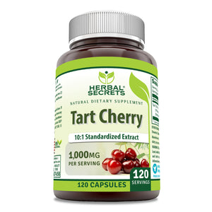 Herbal Secrets Tart Cherry Extract | 1000 Mg | 120 Capsules