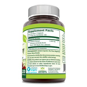 Herbal Secrets Tart Cherry Extract | 1000 Mg | 120 Capsules