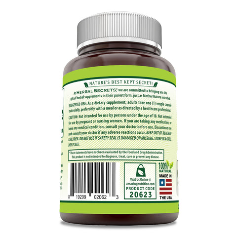 Image of Herbal Secrets Tribulus | 630 Mg | 120 Veggie Capsules