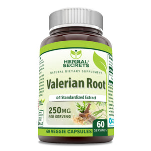 Herbal Secrets Valerian Root Extract | 250 Mg | 60 Veggie Capsules