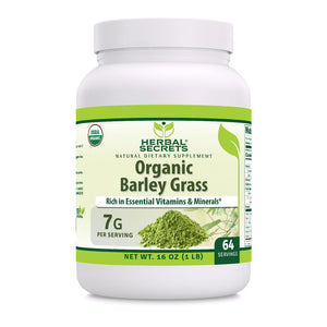 Herbal Secrets Barley Grass Powder | 16 Oz | 7 Grams per Serving | 64 Servings | USDA Organic