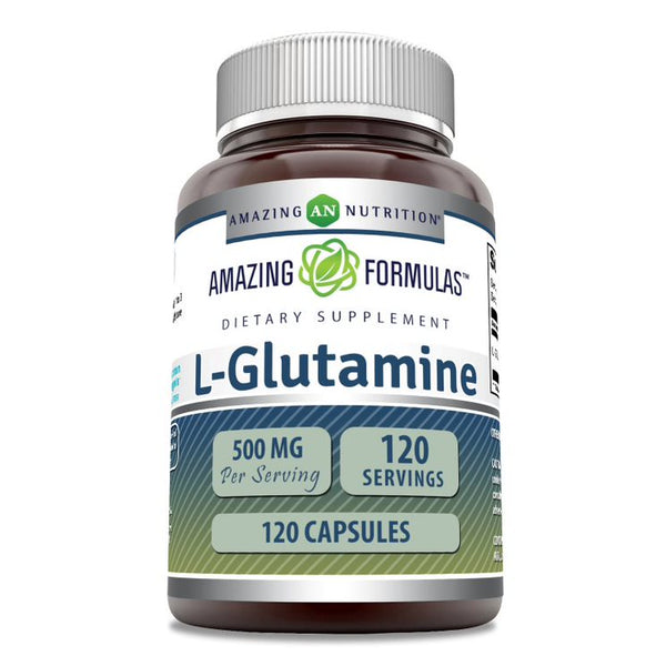 Amazing Formulas L-Glutamine | 500 Mg | 120 Capsules – Amazing Nutrition