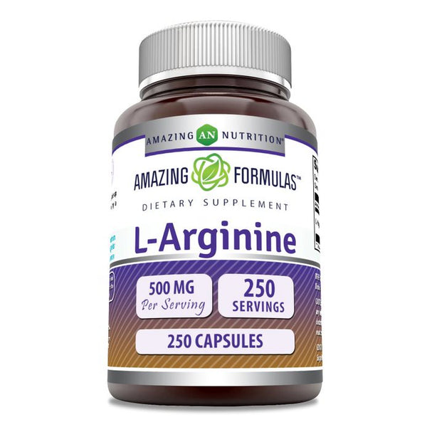 Amazing Formulas L-Arginine | 500 Mg | 250 Capsules – Amazing Nutrition