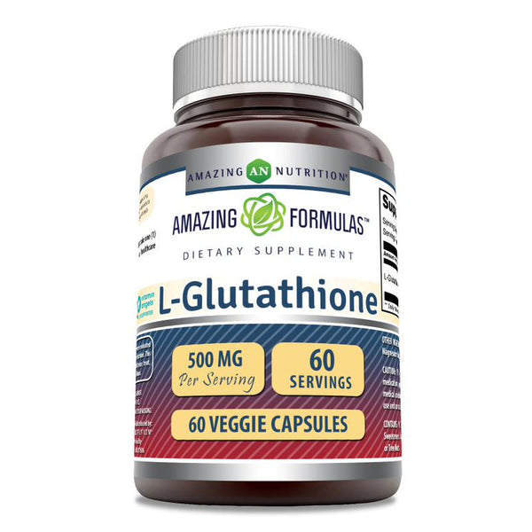 Amazing Formulas Reduced L-Glutathione | 500 Mg | 60 Veggie Capsules ...