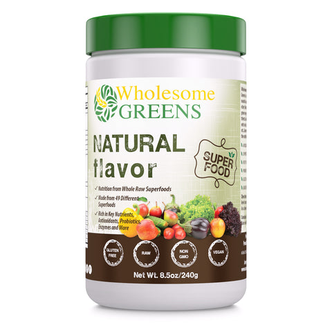 Image of Wholesome Greens Super Food Natural Flavor - 8.5 oz - Amazing Nutrition